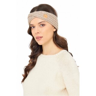 APU KUNTUR Alpaka Stirnband SUAVE Twist aus 100% Baby Alpaka sand