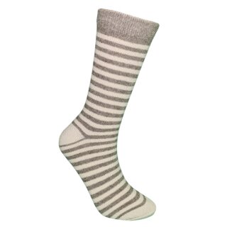 Engelshof Alpakasocken Ringelsocken 39-42 hellbraun/wollweiß
