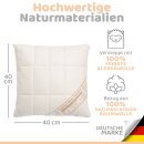 Alpaka Kissen | Engelshof Alpakas M&uuml;nsterland | Kopfkissen | optimales Schlafkima | trocken &amp; atmungsaktiv | mit Alpakawollk&uuml;gelchen gef&uuml;llt | 40x40cm
