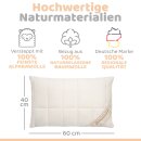 Alpaka Kissen, Kopfkissen, mit Alpakawollk&uuml;gelchen gef&uuml;llt, 40 &times; 60 cm &ndash; Produktansicht 2