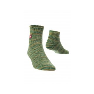 Alpaka Freizeitsocken - grün meliert