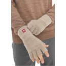 fingerlose Alpaka Handschuhe  Sand L