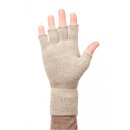 fingerlose Alpaka Handschuhe  Sand L