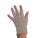 fingerlose Alpaka Handschuhe  Sand M