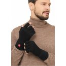 fingerlose Alpaka Handschuhe  Schwarz M