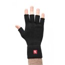 fingerlose Alpaka Handschuhe  Schwarz S