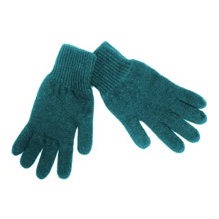 Engelshof Alpaka Strickhandschuhe Finger Petrol