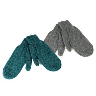 Engelshof Alpaka Kinder-Strickhandschuhe Faust Gr. 2 Petrol