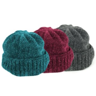Engelshof Alpaka-Mütze Herren, gestrickt Anthrazit