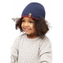 APU KUNTUR Alpaka M&uuml;tze ELISUAVE aus Alpaka-Baumwollmix Weinrot-Dunkelblau