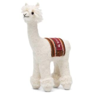 Stofftier Suri Alpaka RASSI 15cm Wollweiß