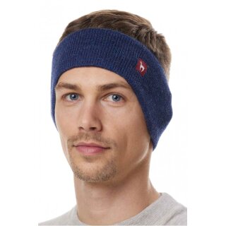 Alpaka Unisex Stirnband UNI - blau-meliert