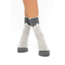 Alpaka Wandersocken aus 60 % Alpaka &ndash; APU KUNTUR Outdoor Komfort grau-silber 42-44