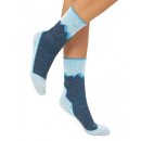 Alpaka Wandersocken aus 60 % Alpaka &ndash; APU KUNTUR Outdoor Komfort navy-t&uuml;rkis 42-44