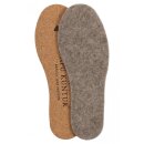 Alpaka THERMOSOHLEN mit Kork &ndash; Natur‑Einlegesohle Gr. 36&ndash;50