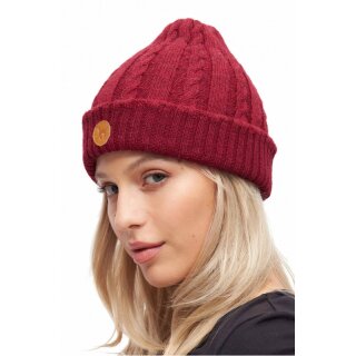 APU KUNTUR Alpaka Mütze SUAVE aus Alpaka-Baumwollmix Rot