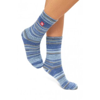 Premium APU KUNTUR Baby Alpaka Harmony Socken Ocker-Blau...