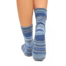 Premium APU KUNTUR Baby Alpaka Harmony Socken Ocker-Blau 45-48