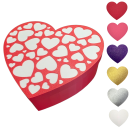 Geschenkbox Herz mit Deckel ca. 20cm gro&szlig; - perfekt zum Mutter Tag