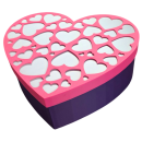 Geschenkbox Herz mit Deckel ca. 20cm gro&szlig; - perfekt zum Mutter Tag